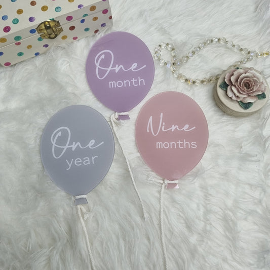 Unisex Acrylic Monthly Milestone Cards