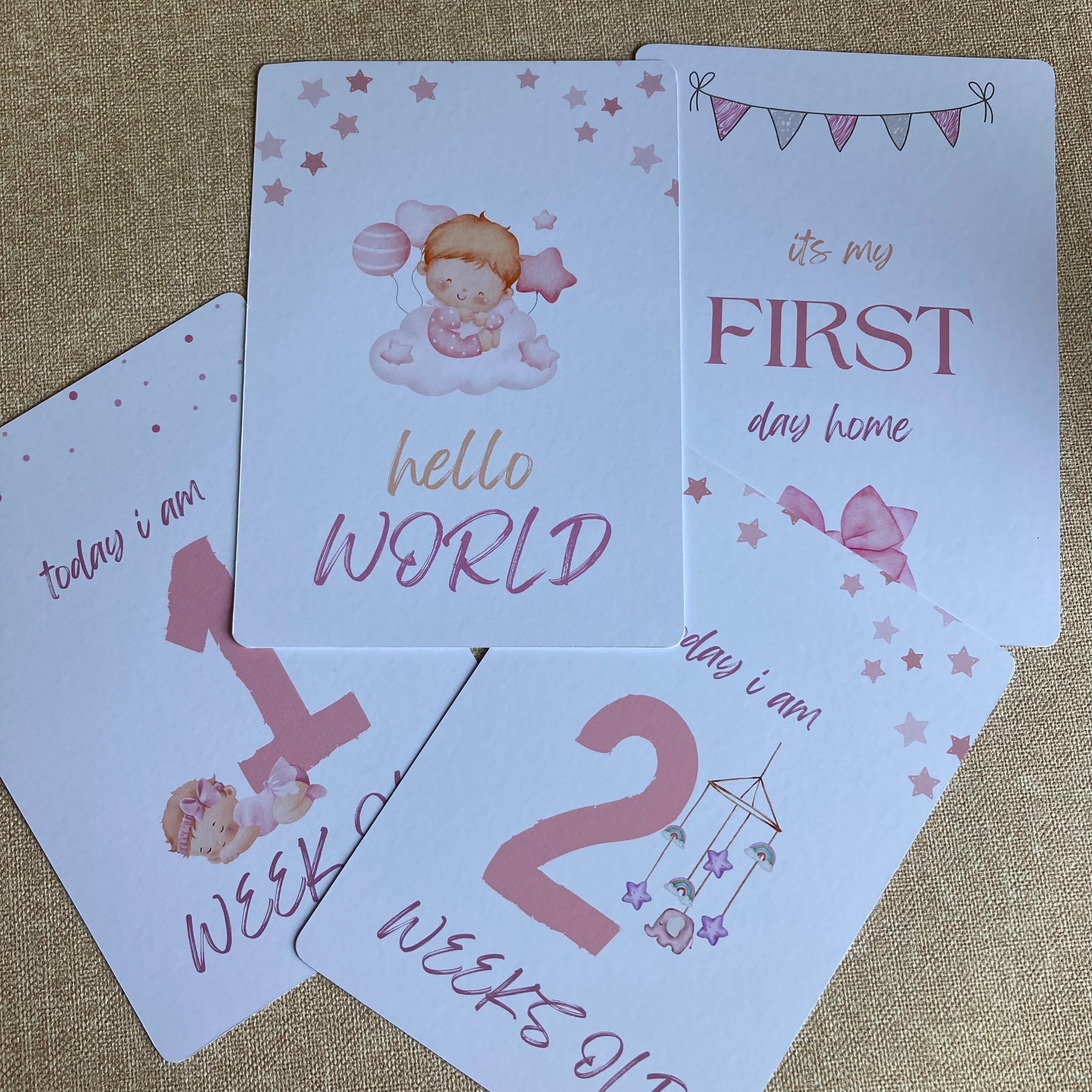 Baby Themed Milestone Cards – The Tiny Dots