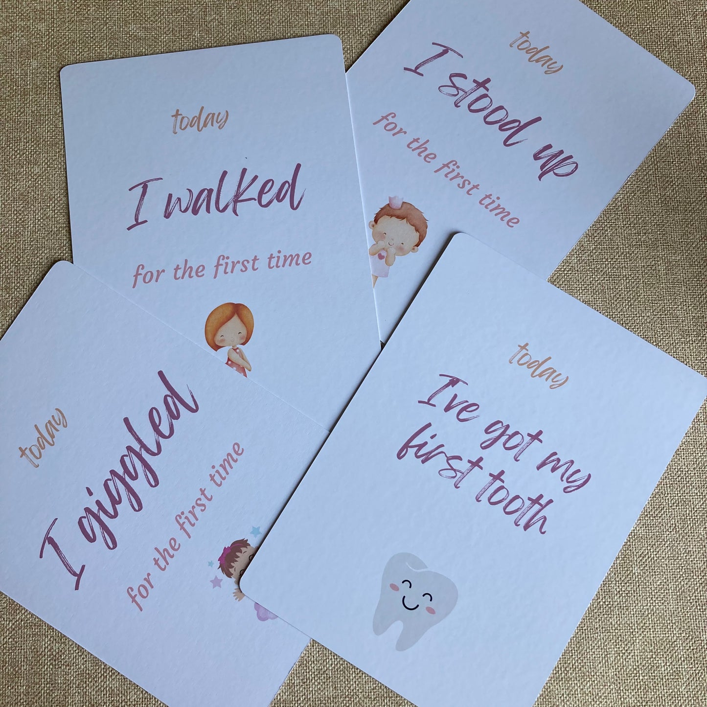 Baby Themed Milestone Cards