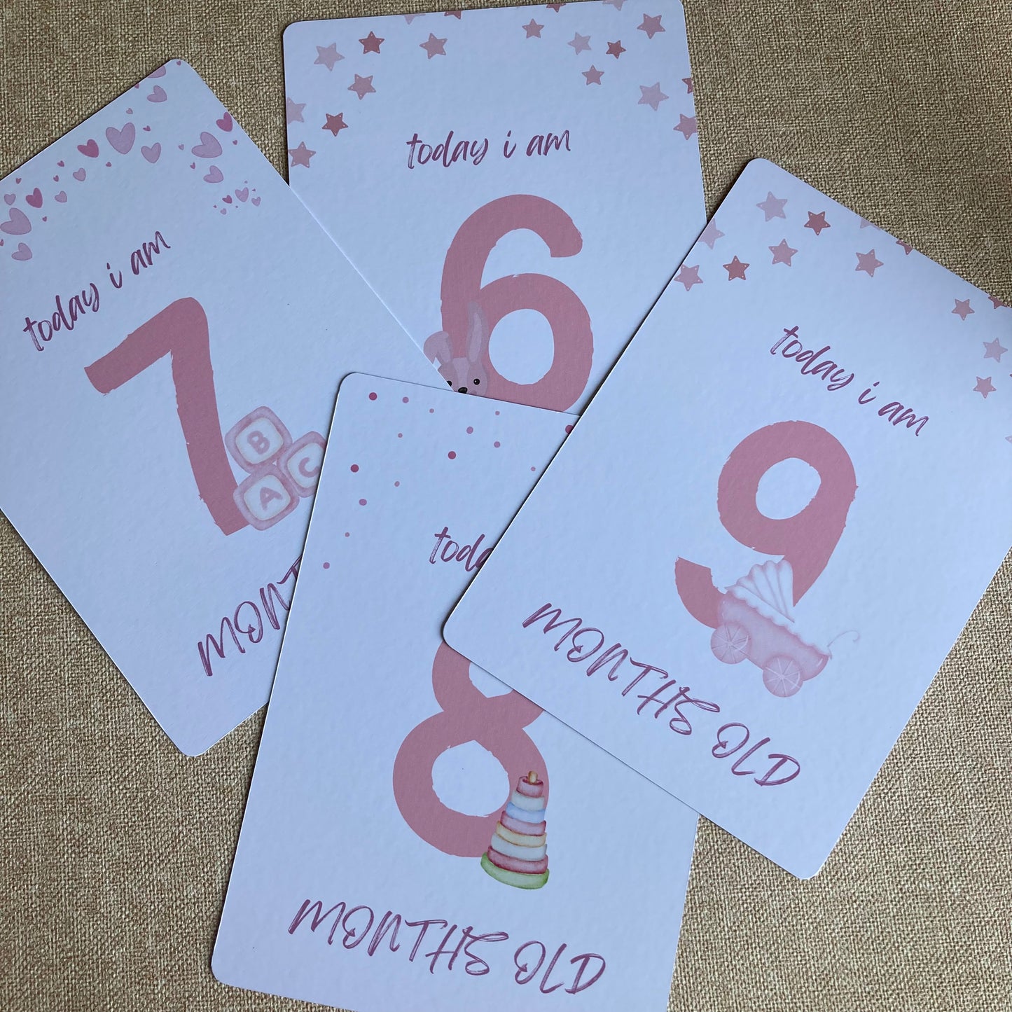 Baby Themed Milestone Cards