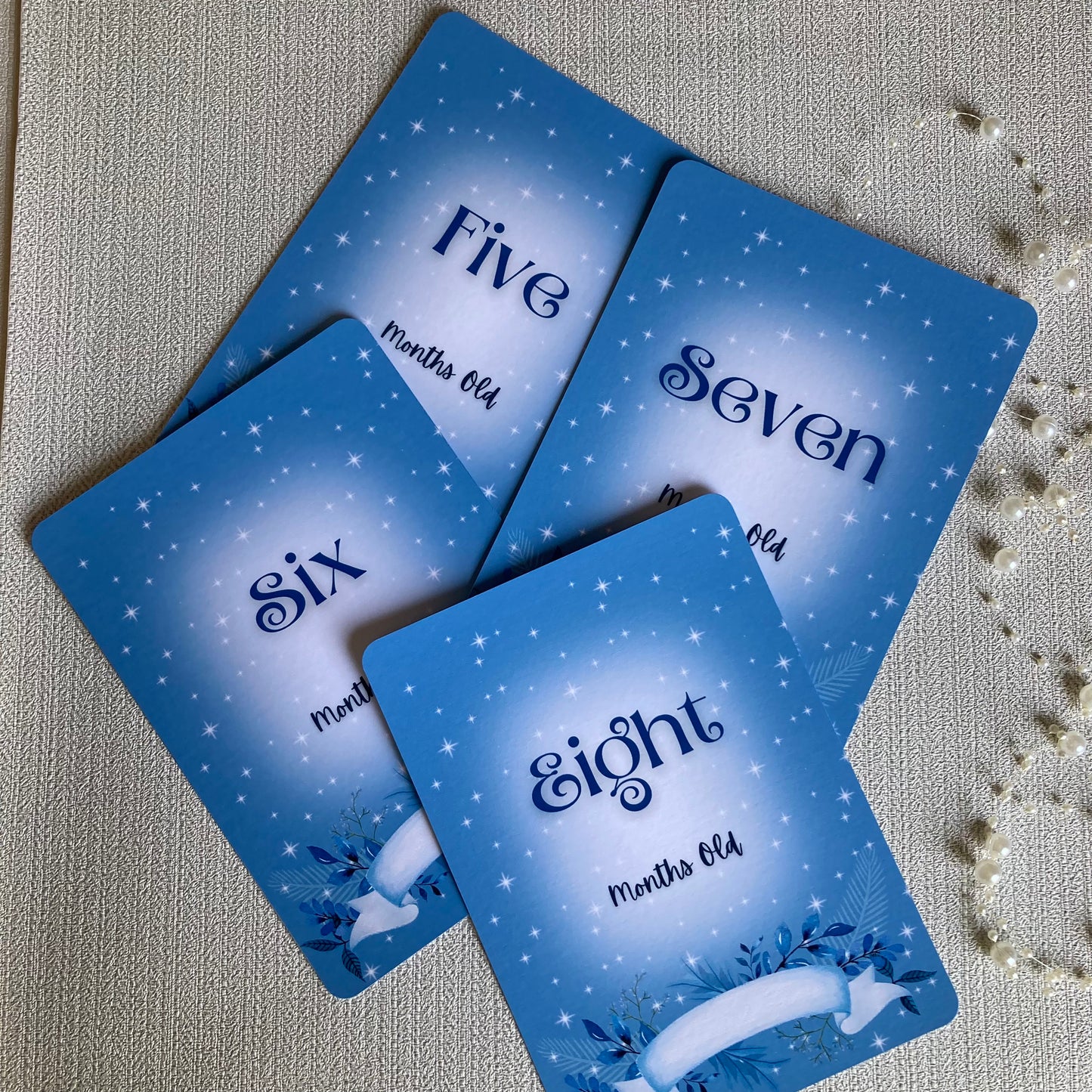 Blue Galaxy Themed Milestone cards