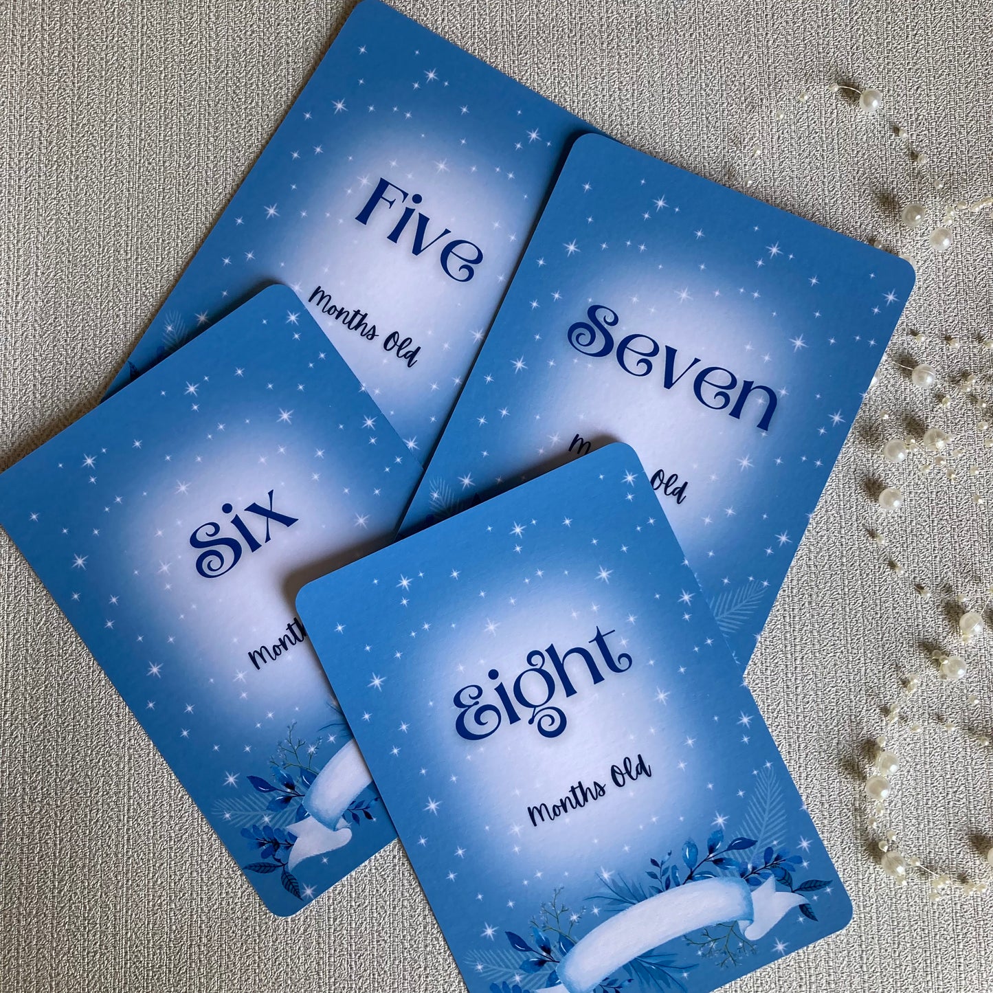 Blue Galaxy Themed Milestone cards