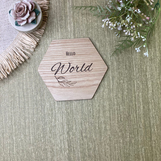 Wooden Hexagonal Milestone Cards