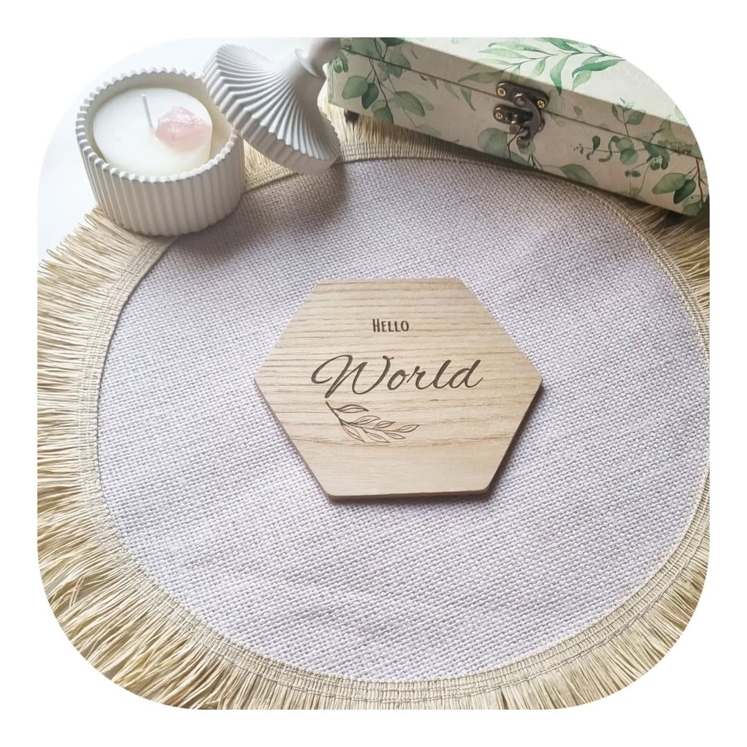 Wooden Round Milestone Cards