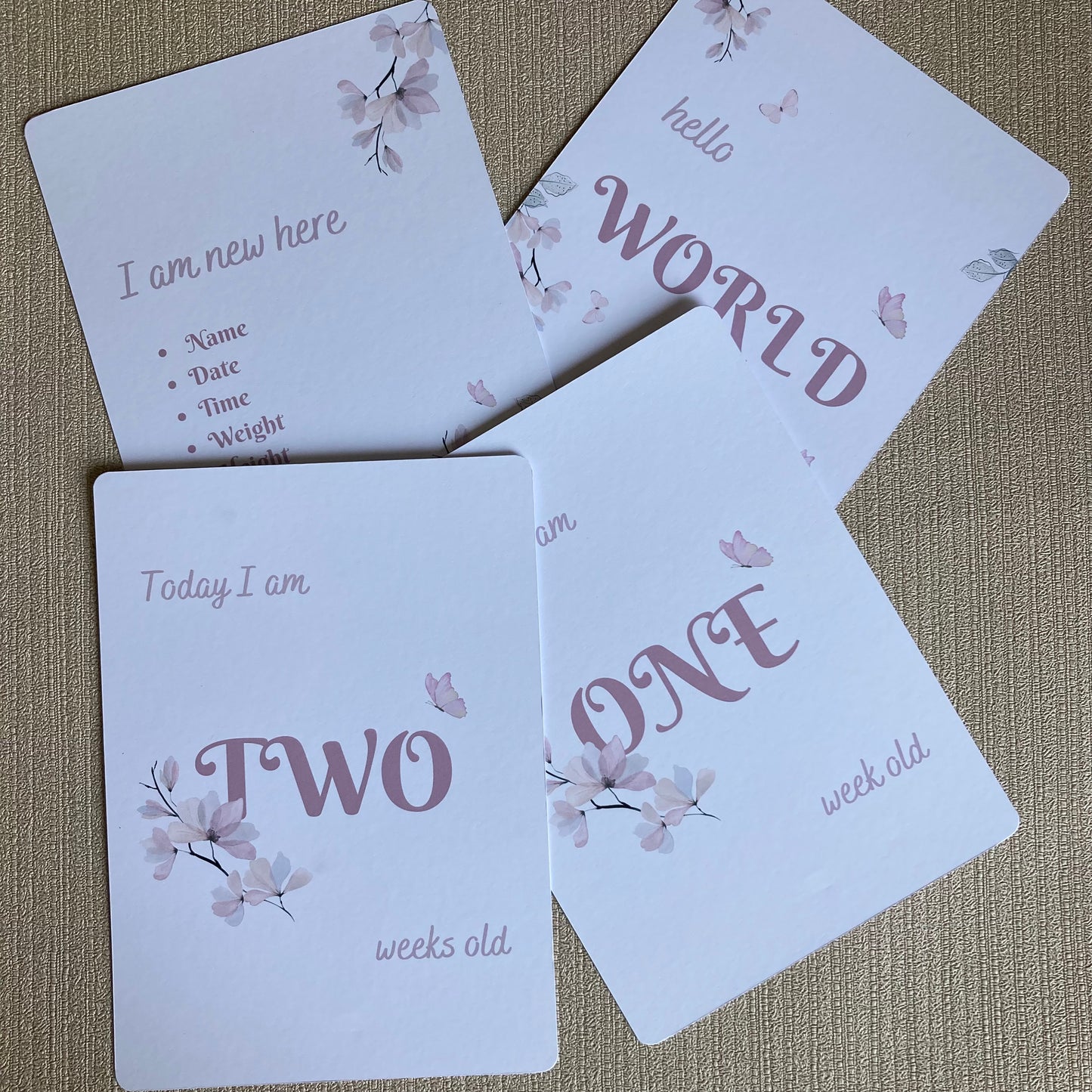 Floral Pattern Milestone Cards