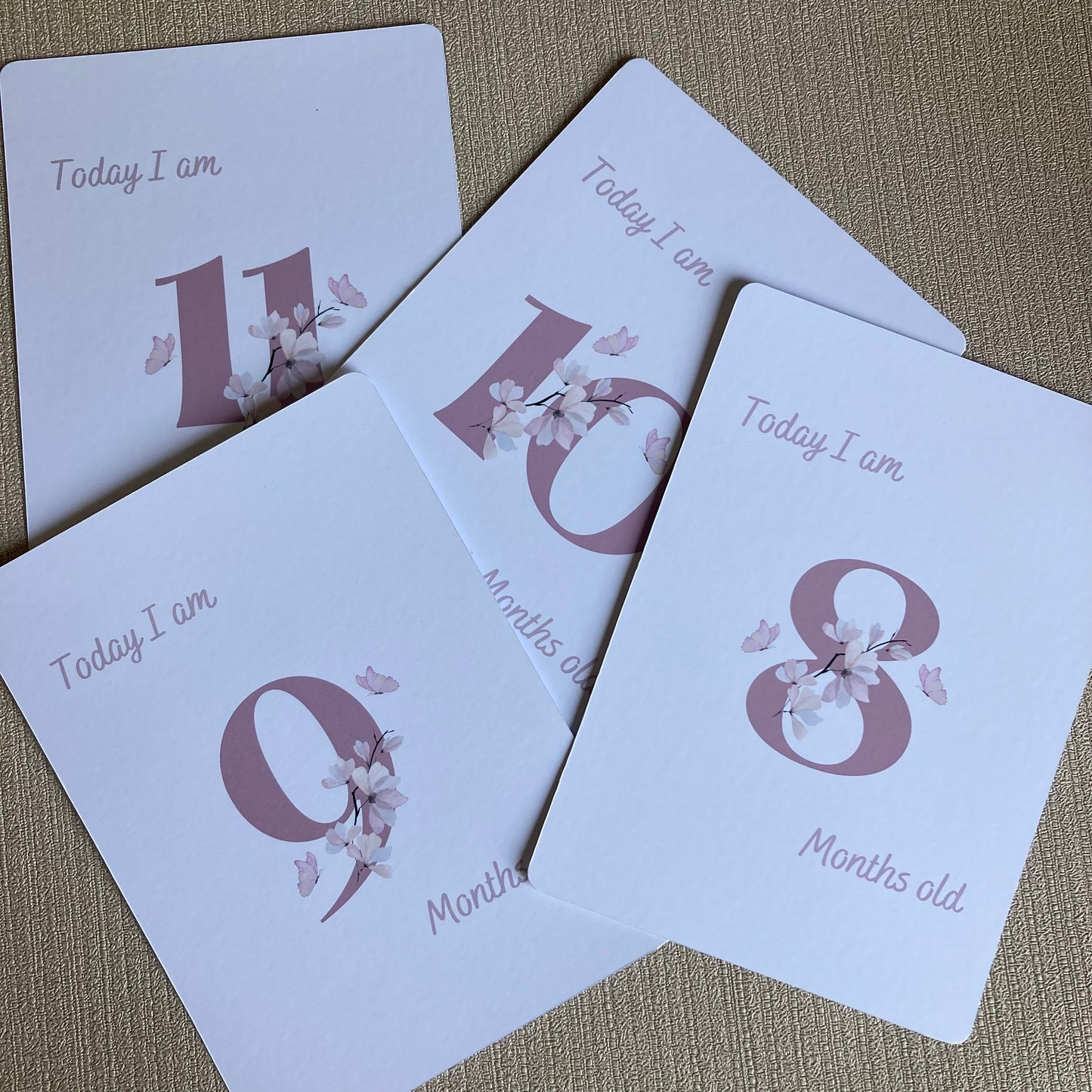 Floral Pattern Milestone Cards