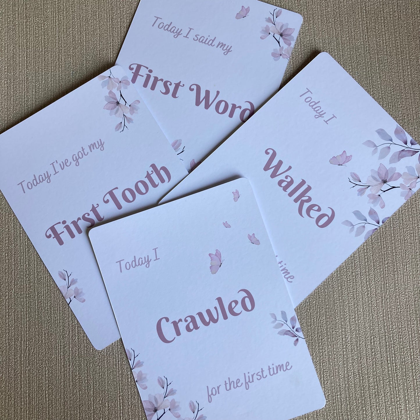 Floral Pattern Milestone Cards