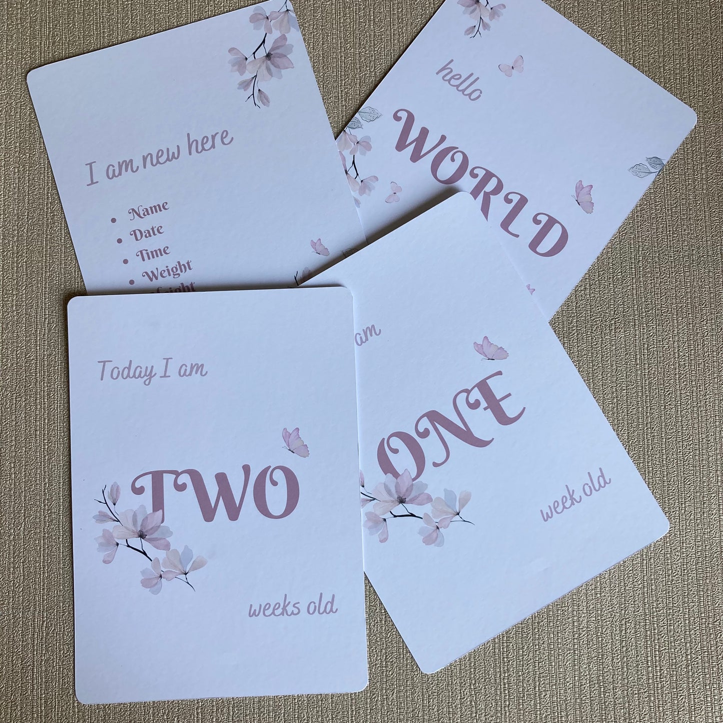 Floral Pattern Milestone Cards