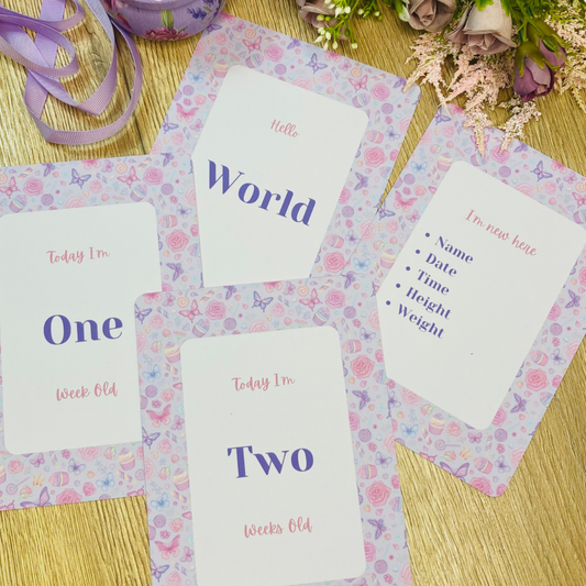 Butterfly Theme Milestone Cards