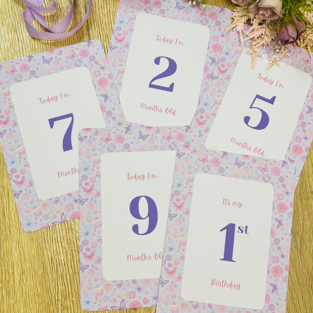 Butterfly Theme Milestone Cards