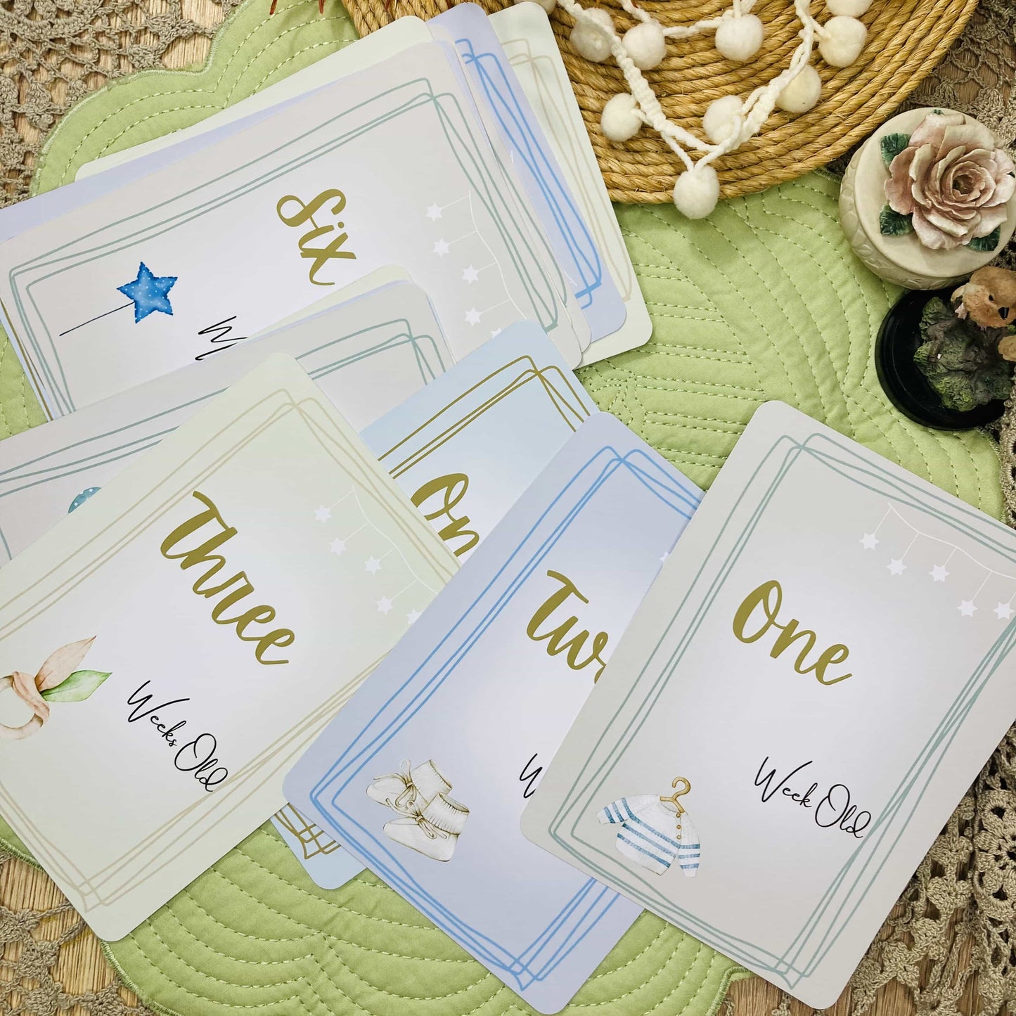 Vintage Baby Milestone Cards