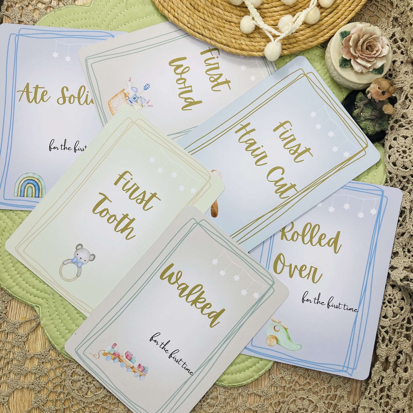 Vintage Baby Milestone Cards