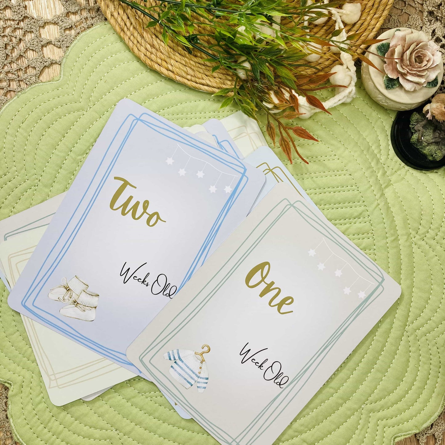 Vintage Baby Milestone Cards