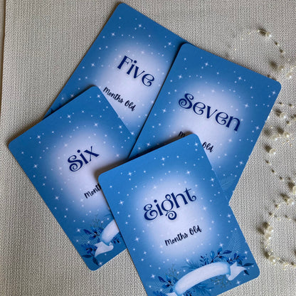 Blue Galaxy Themed Milestone cards