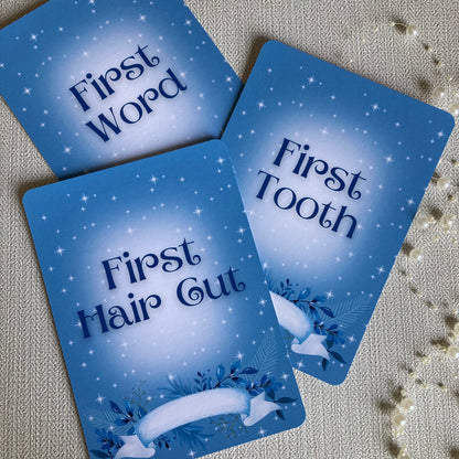 Blue Galaxy Themed Milestone cards