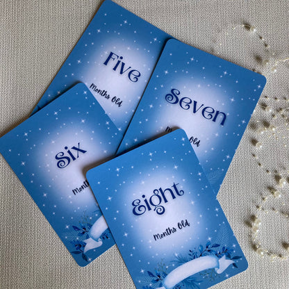 Blue Galaxy Themed Milestone cards