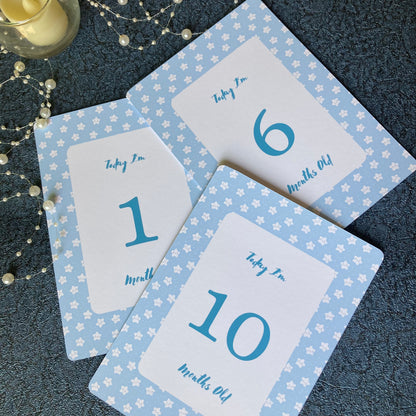 Star themed Blue Milestone cards