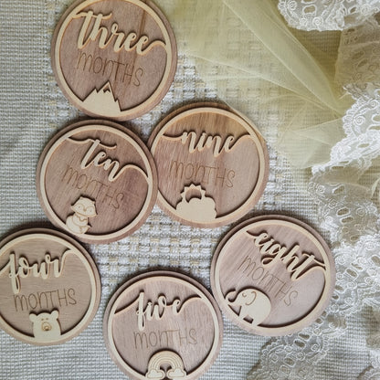 3D Design Wooden Milestone Cards