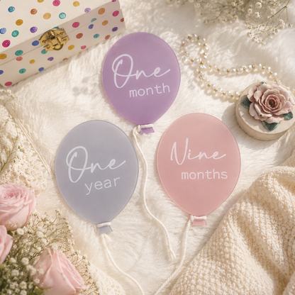 Unisex Acrylic Monthly Milestone Cards