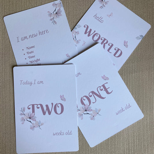 Floral Pattern Milestone Cards
