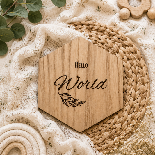Wooden Hexagonal Milestone Cards