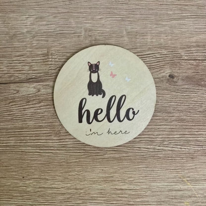 Animal Theme Wooden Baby Milestone Cards