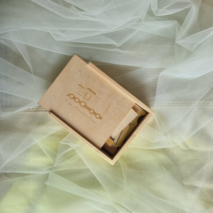 Wooden Train Milestone Cards