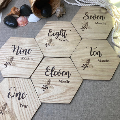 Wooden Engraved Milestone Cards